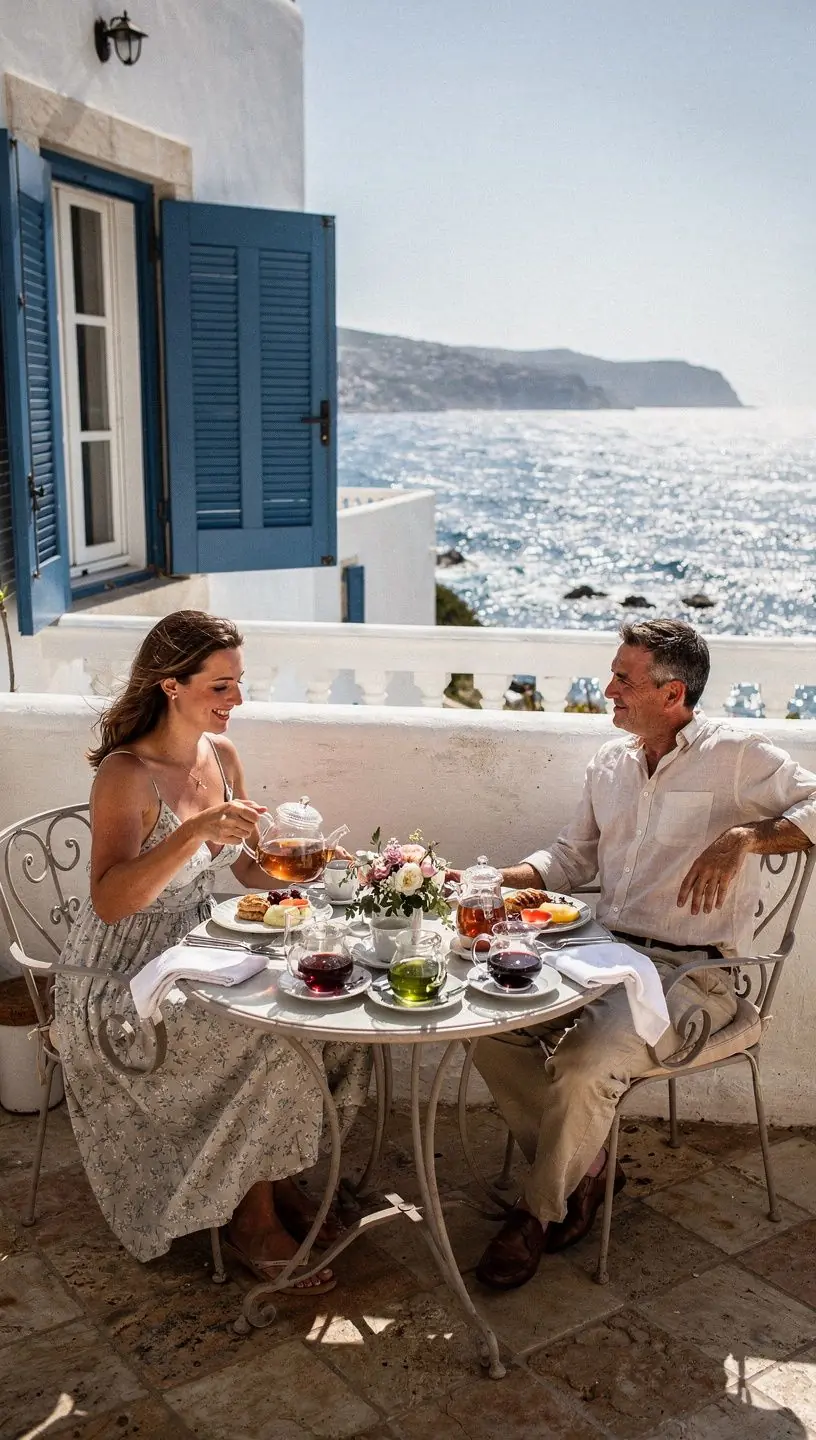 Uživanje u mirnom trenutku s čajem i knjigom na udobnoj fotelji.