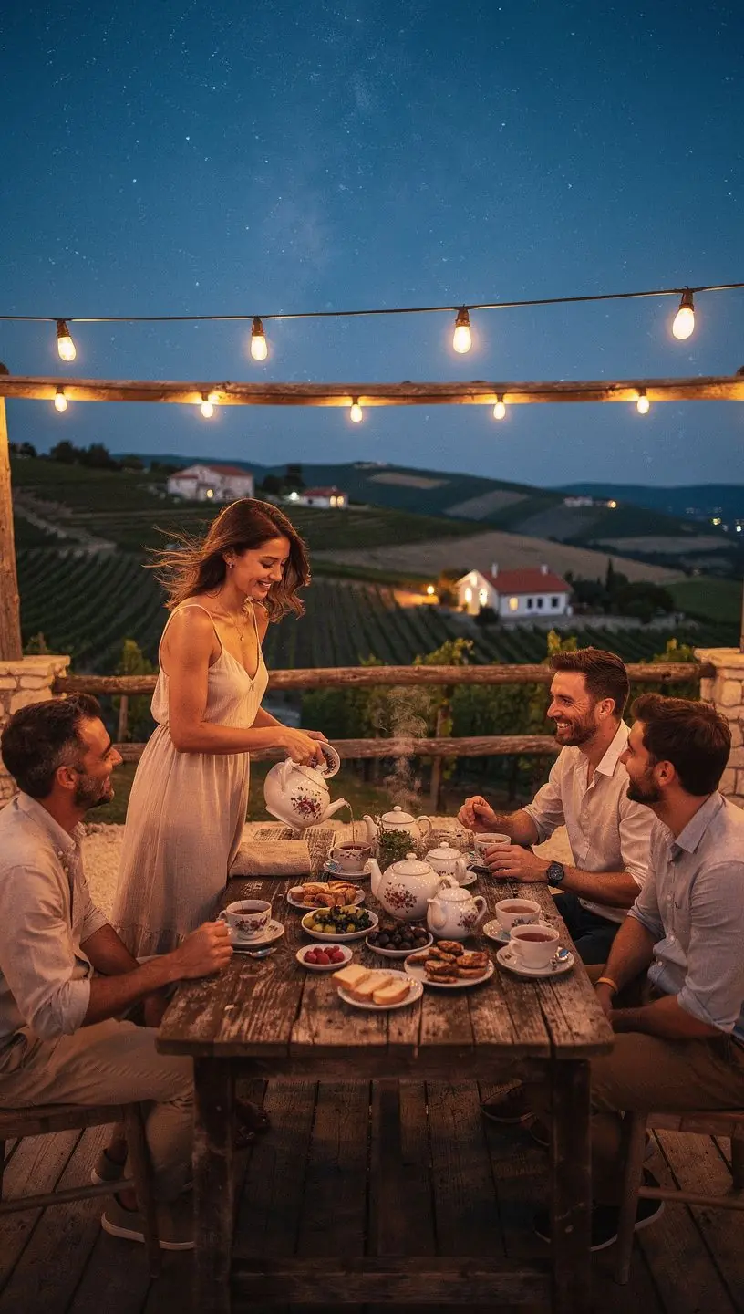 Ručni rad - čajnik s vrućim biljnim čajem na stolu s medom i limunom.